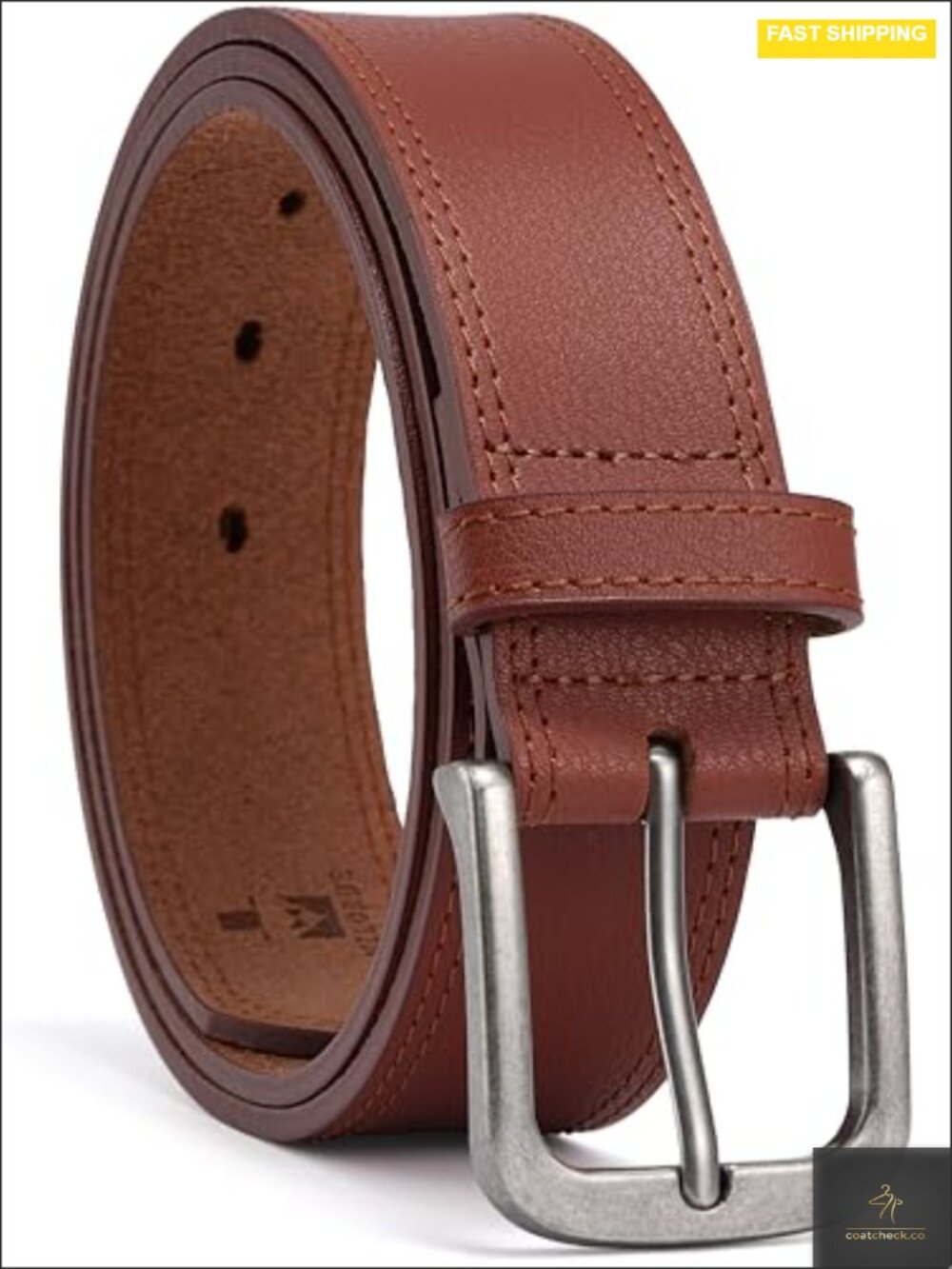Men's Genuine Leather Belt for Jeans Adjustable Heavy Duty